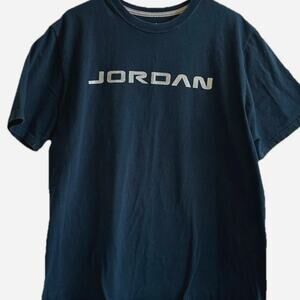 Air JORDAN XL Shirt Jumpman Big Logo Silver Black Basketball #23 Michael Jordan